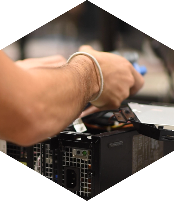 A BlairTech employee renewing PC
